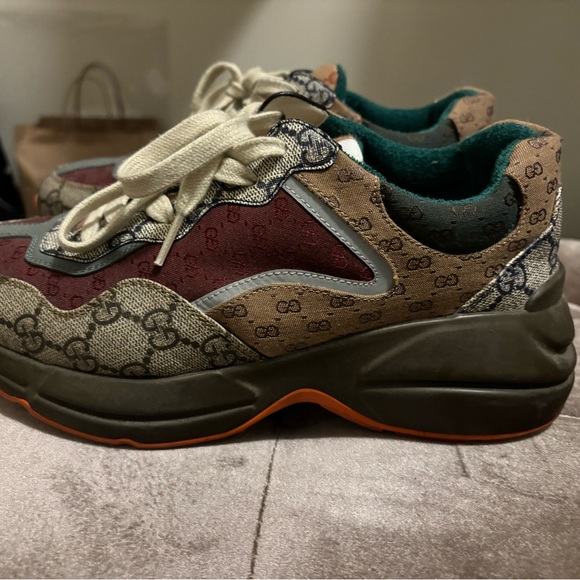 AUTHENTIC!!! Gucci multicolor sneakers Men sz 4.5. Runs a bit big - Picture 3 of 7
